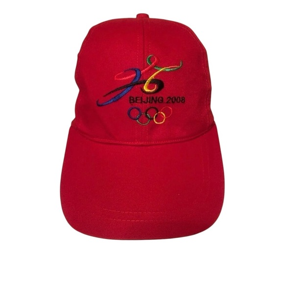 Red Beijing 2008 Olympics Cap NWOT Collectible - Picture 1 of 4